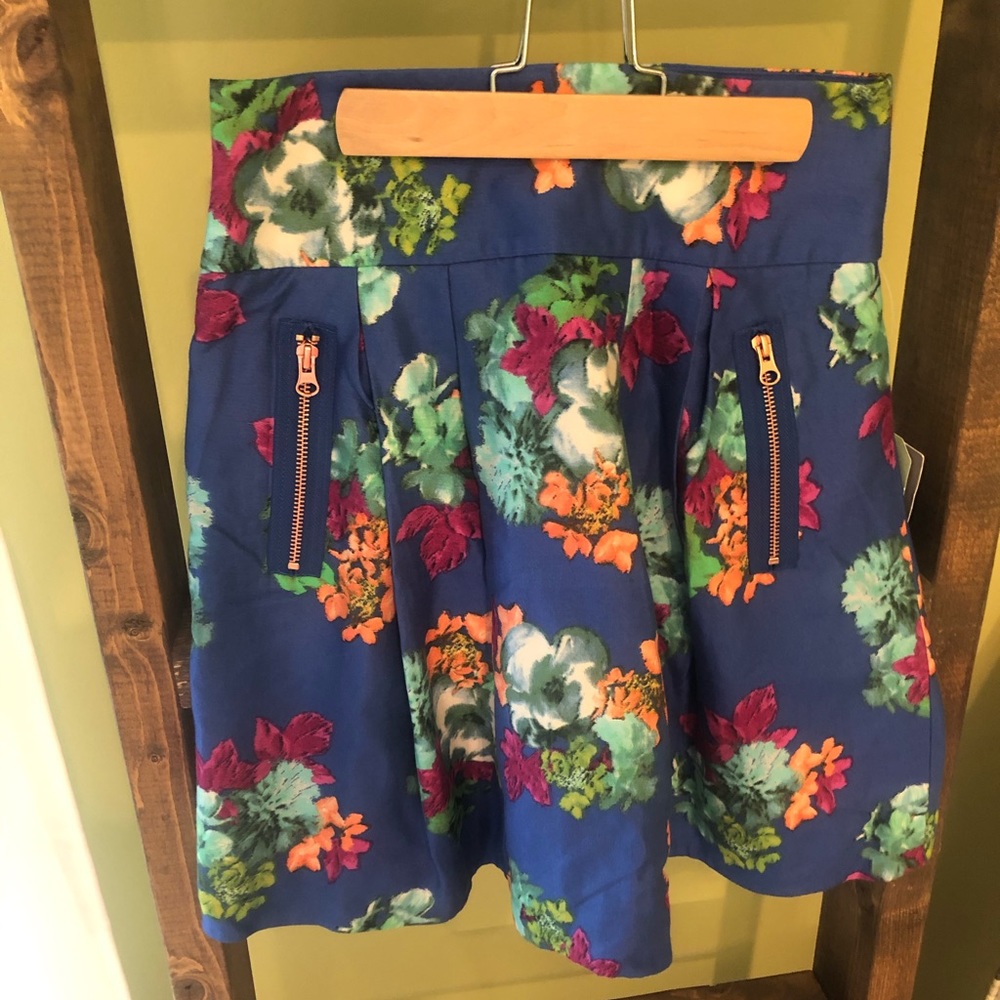 Anthropologie Maeve Floral Skirt with Pockets NWT